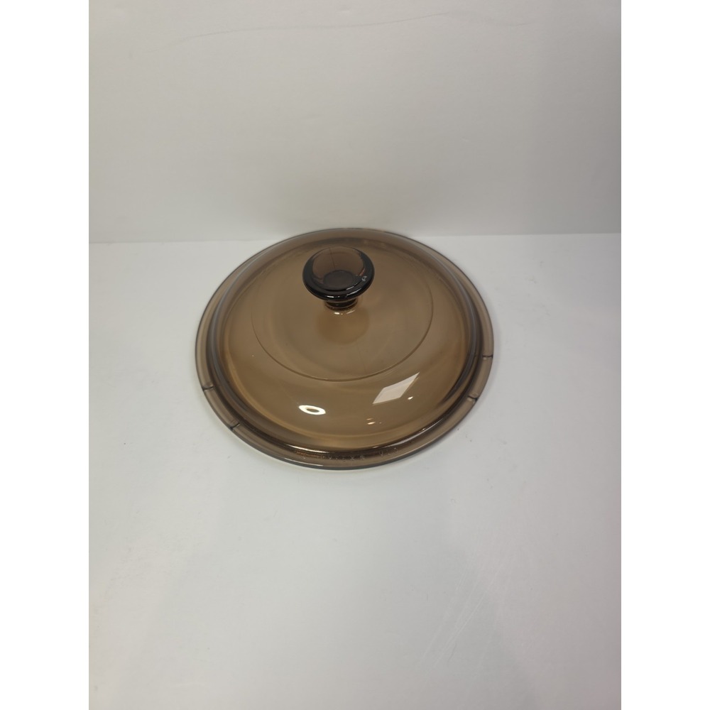 Pyrex Corning Visions Amber Round Glass Lid  V1C for 1 qt. Pan Dish 5.5"